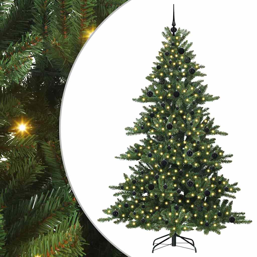 EMBERA Artificial Hinged Christmas Tree with 300 LEDs 210 cm PVC