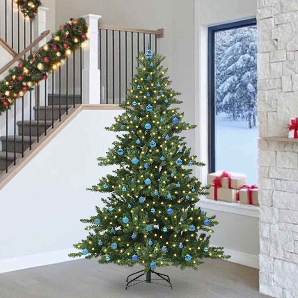 EMBERA Artificial Hinged Christmas Tree with 300 LEDs 240 cm PVC