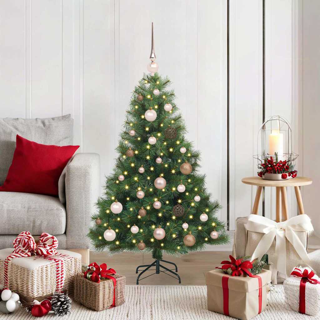 ELSERA Artificial Christmas Tree with 150 LEDs Green 120 cm PE and PVC