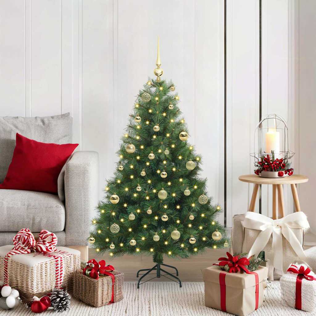 ELSERA Artificial Christmas Tree with 150 LEDs Green 120 cm PE and PVC