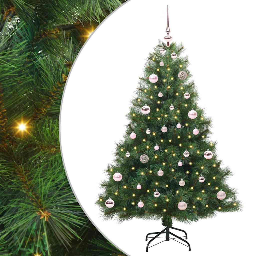 ELSERA Artificial Christmas Tree with 150 LEDs Green 150 cm PE and PVC