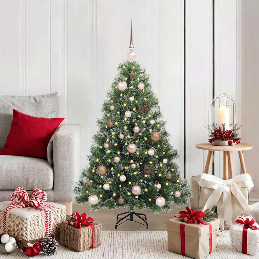 FIRILO Artificial Christmas Tree with 150 LEDs Green 120 cm PE and PVC