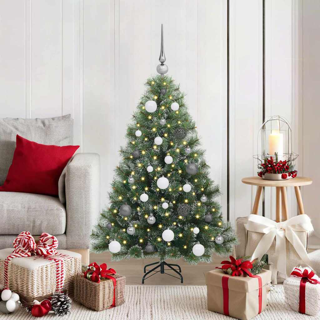 FIRILO Artificial Christmas Tree with 150 LEDs Green 120 cm PE and PVC