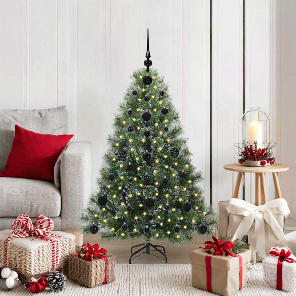 FIRILO Artificial Christmas Tree with 150 LEDs Green 120 cm PE and PVC