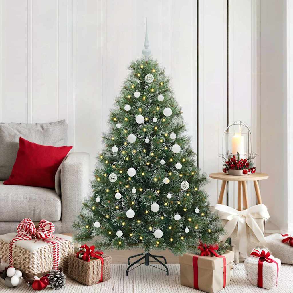FIRILO Artificial Christmas Tree with 150 LEDs Green 150 cm PE and PVC