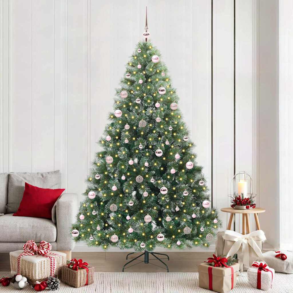 FIRILO Artificial Christmas Tree with 300 LEDs Green 210 cm PE and PVC