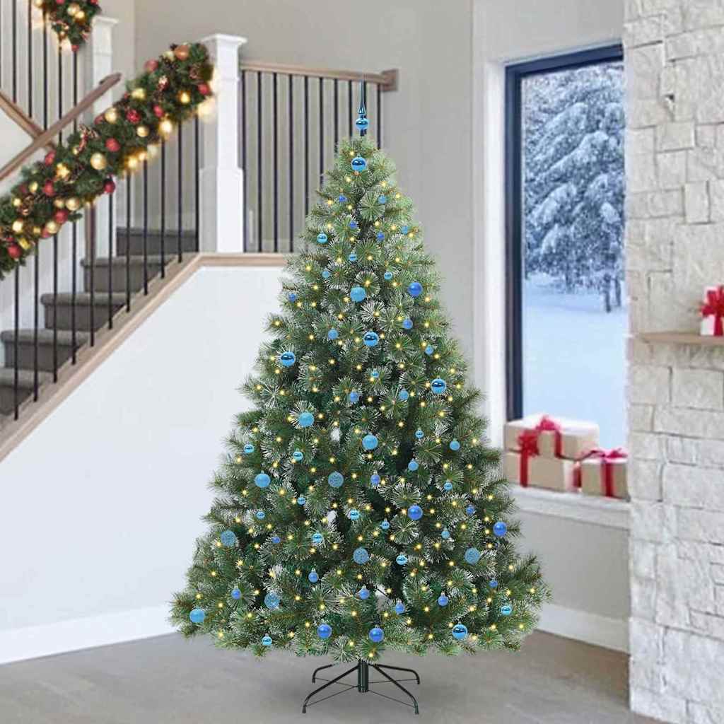 FIRILO Artificial Christmas Tree with 300 LEDs Green 240 cm PE and PVC