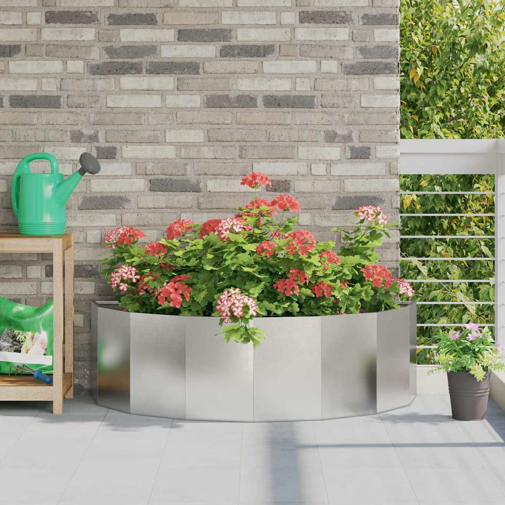 CLSRIDG Planter 120x60x35 cm Stainless Steel - Silver