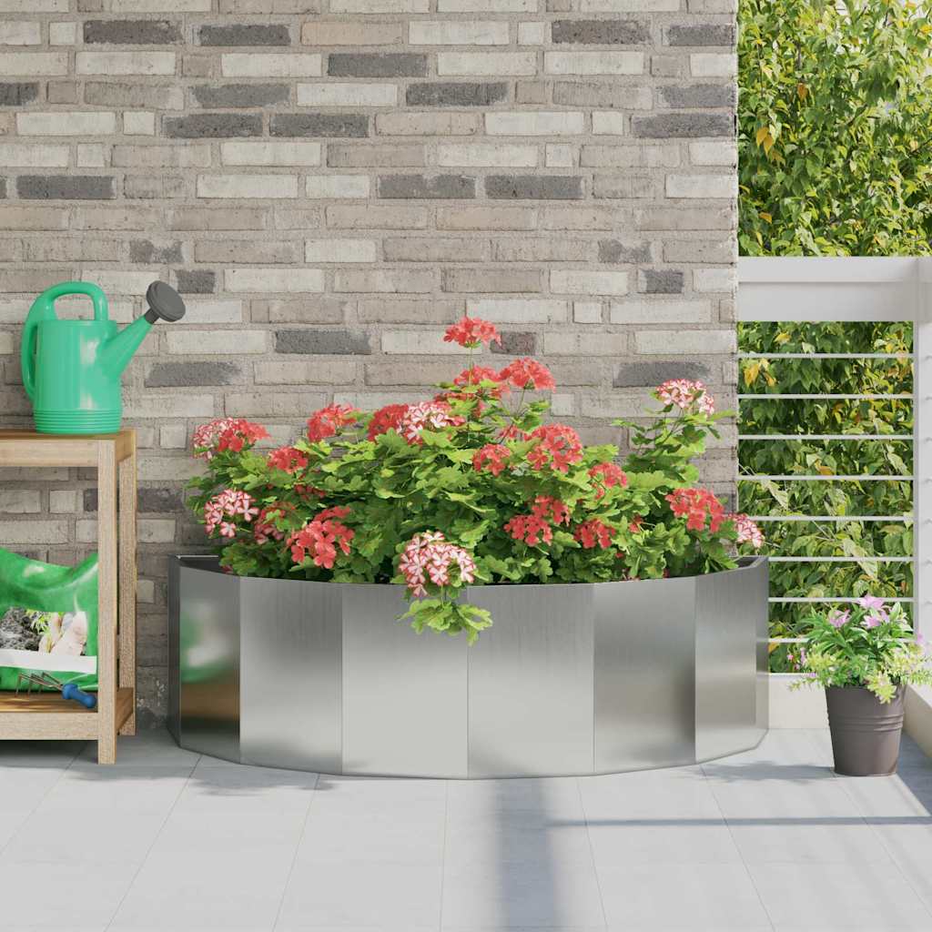 CLSRIDG Planter 120x60x35 cm Galvanised Steel - Silver