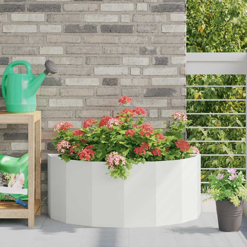 CLSRIDG Planter 90x45x35 cm Steel - White
