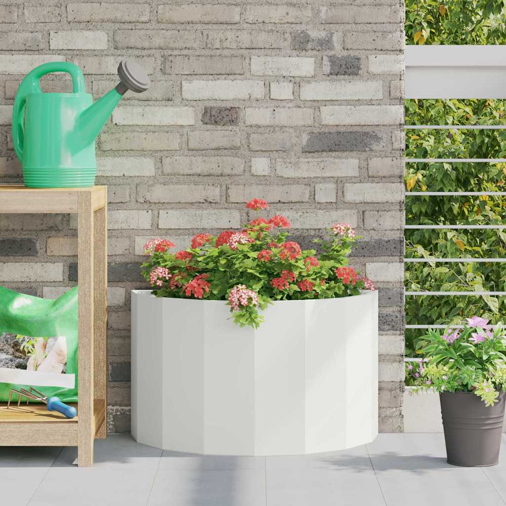 CLSRIDG Planter 60x30x35 cm Steel - White
