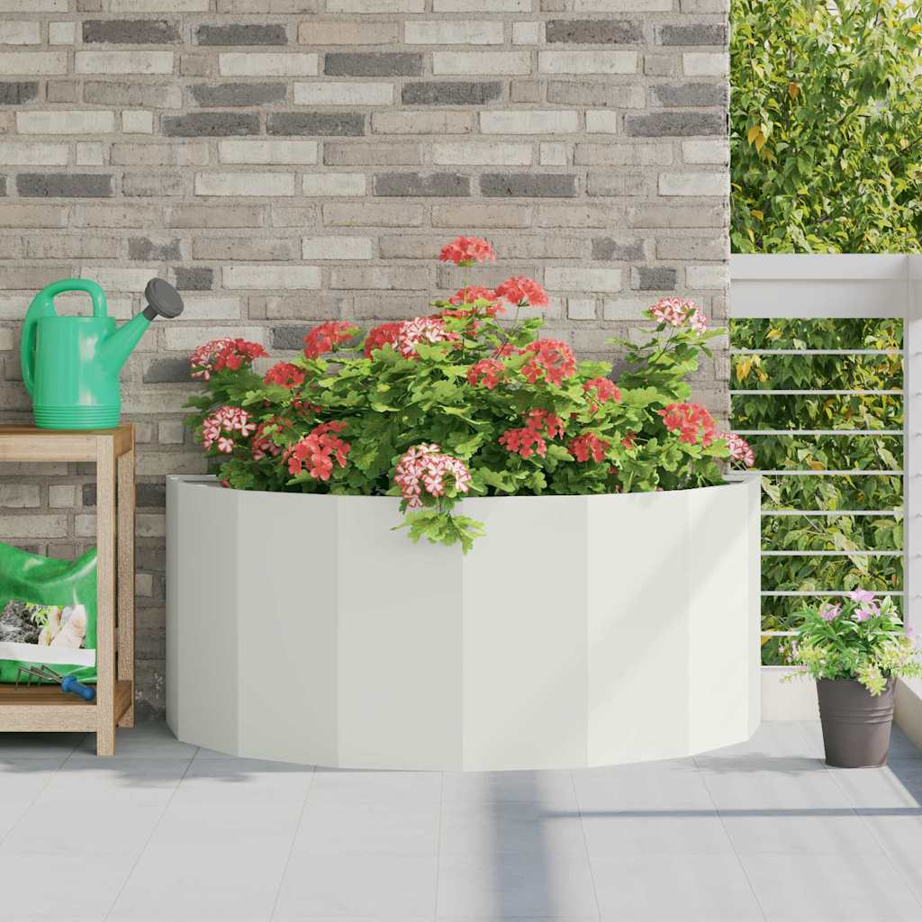 CLSRIDG Planter 120x60x50 cm Steel - White