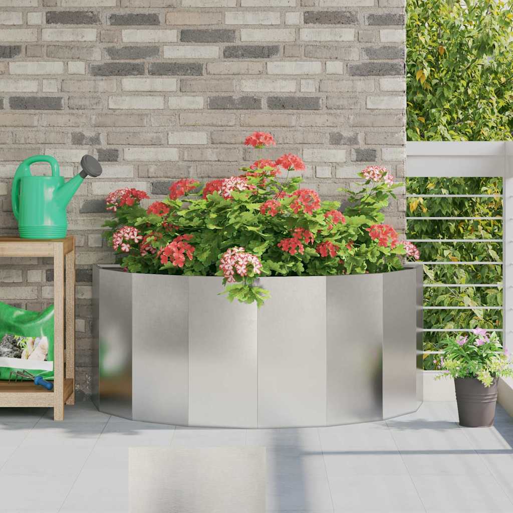 CLSRIDG Planter 120x60x50 cm Stainless Steel - Silver
