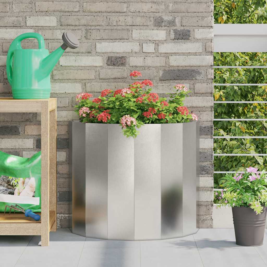 CLSRIDG Planter 60x30x50 cm Stainless Steel - Silver