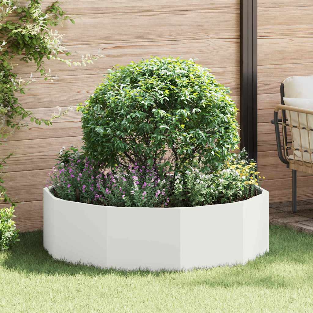 CLSRIDG Planter 120x120x35 cm Steel - White