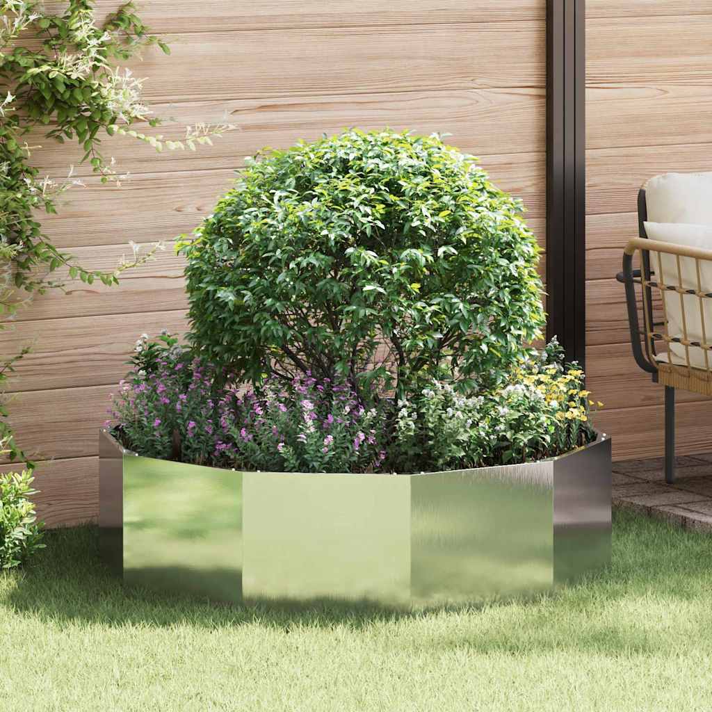 CLSRIDG Planter 120x120x35 cm Stainless Steel - Silver
