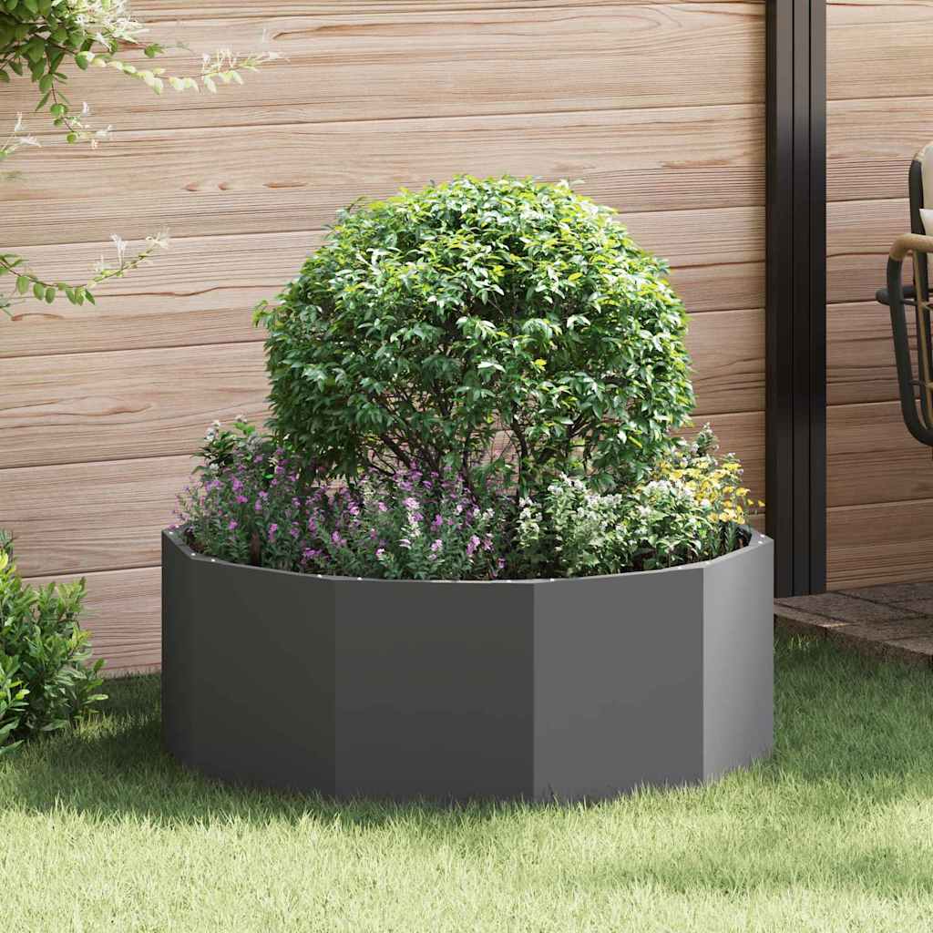 CLSRIDG Planter 90x90x35 cm Steel - Black