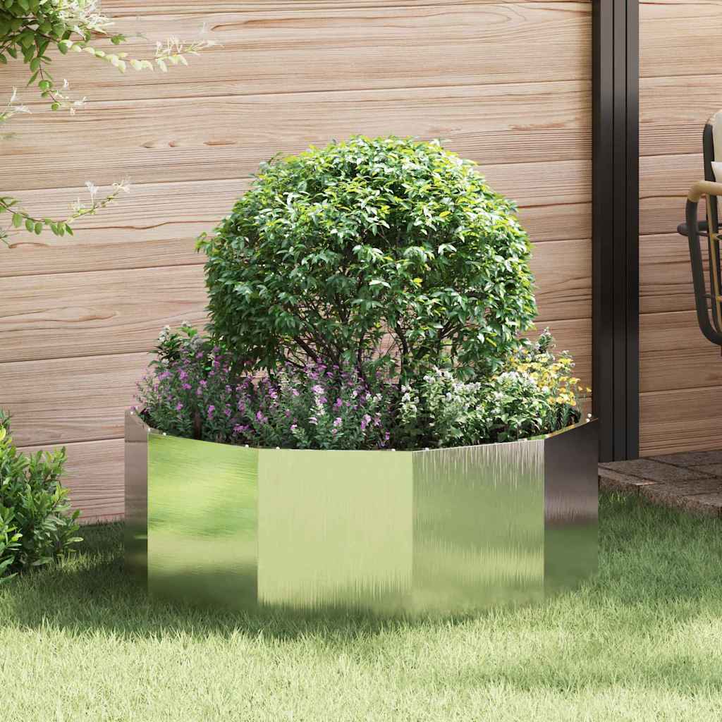 CLSRIDG Planter 90x90x35 cm Stainless Steel - Silver