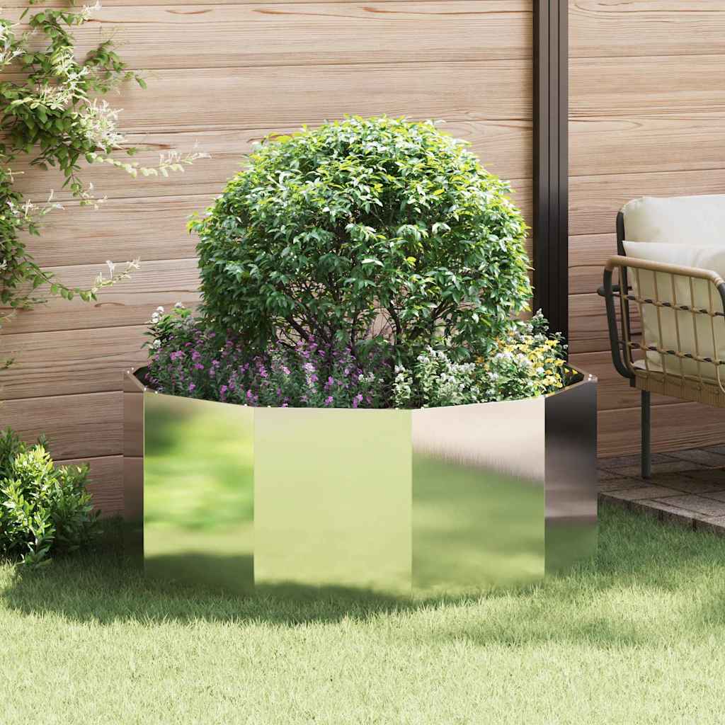 CLSRIDG Planter 120x120x50 cm Stainless Steel - Silver
