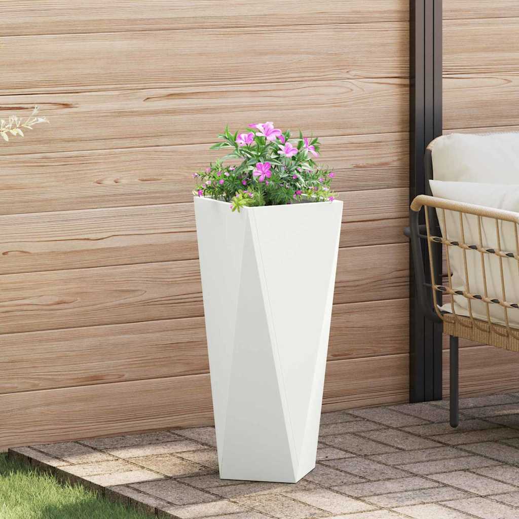 CLSRIDG Planter 30x30x75 cm Steel - White
