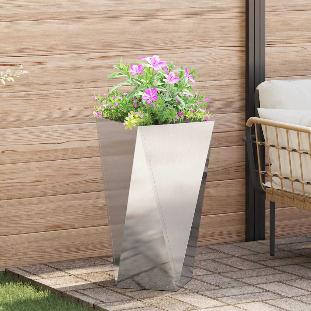 CLSRIDG Planter 40x40x75 cm Stainless Steel - Silver