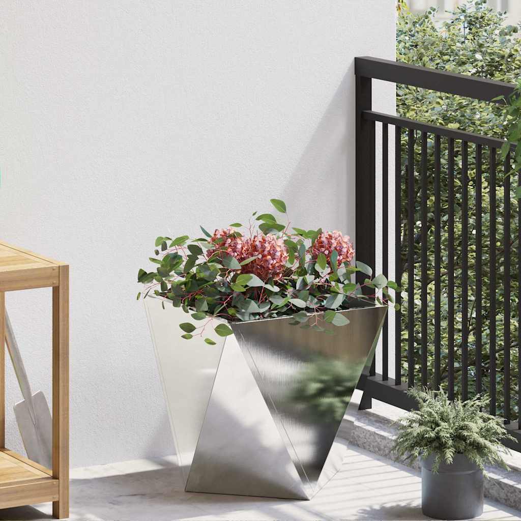 CLSRIDG Planter 40x40x40 cm Stainless Steel - Silver