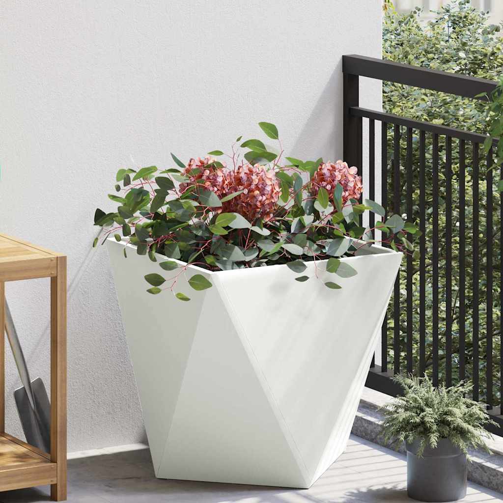 CLSRIDG Planter 50x50x50 cm Steel - White