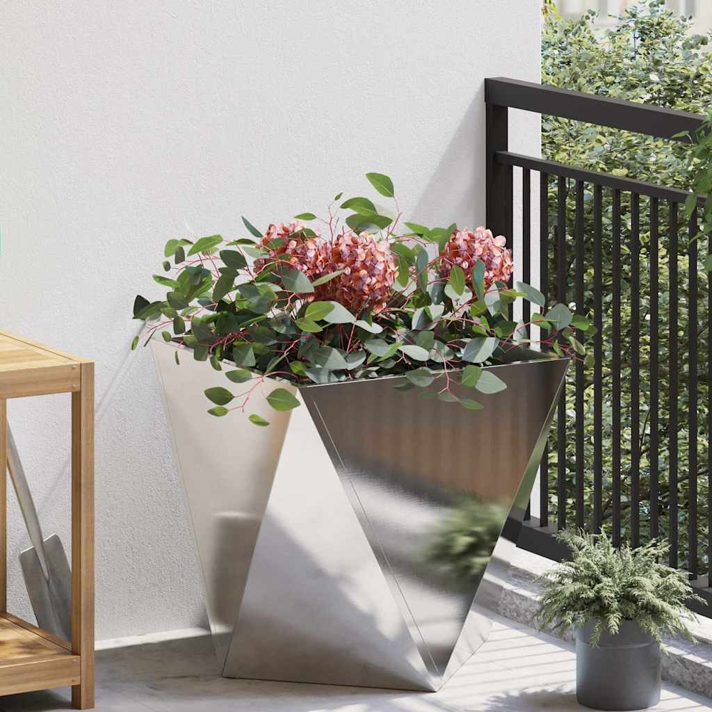CLSRIDG Planter 50x50x50 cm Stainless Steel - Silver