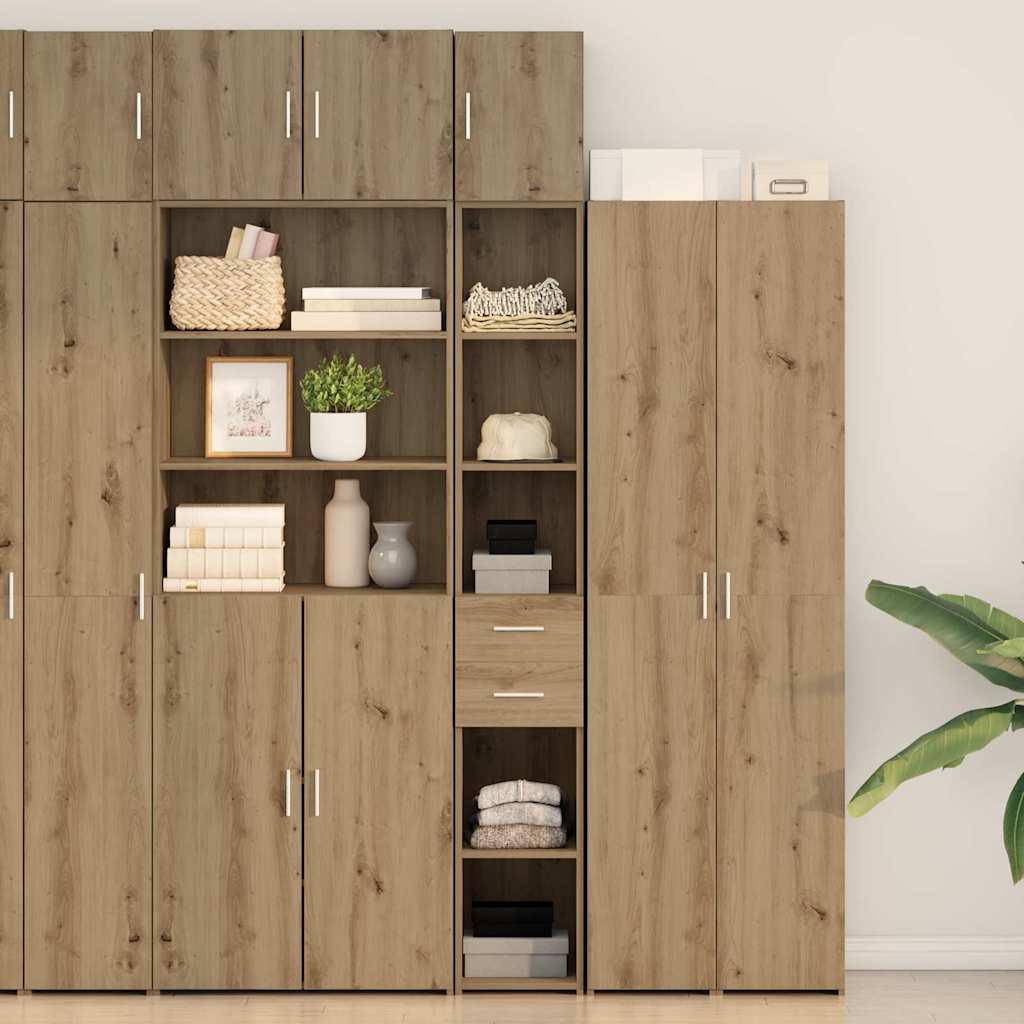 Slim Storage Cabinet Artisan Oak 30x42.5x225 cm Engineered Wood
