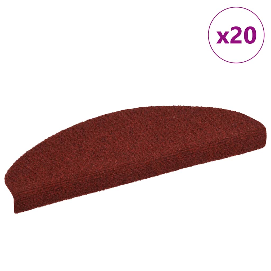 Stair Mats Self-adhesive 20 pcs Red 65x21x4 cm