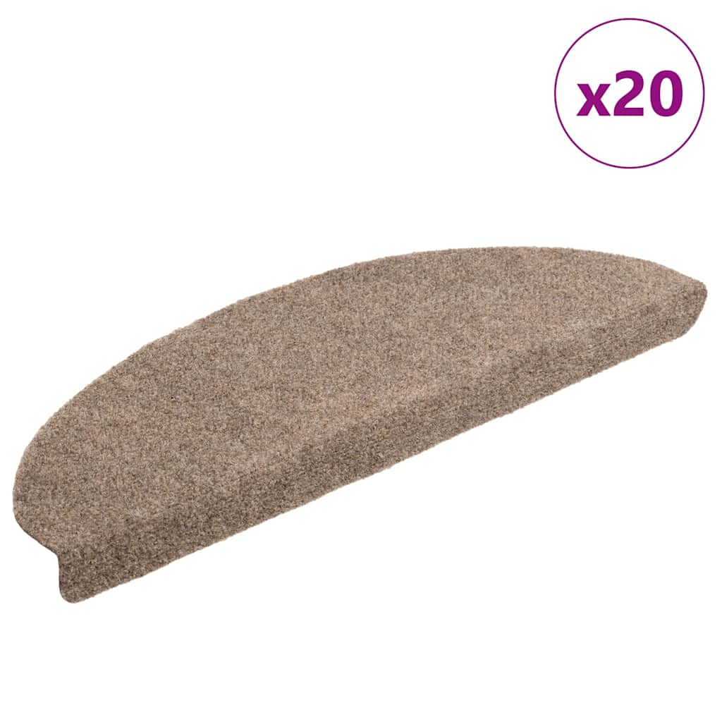 Stair Mats Self-adhesive 20 pcs Cream 65x21x4 cm