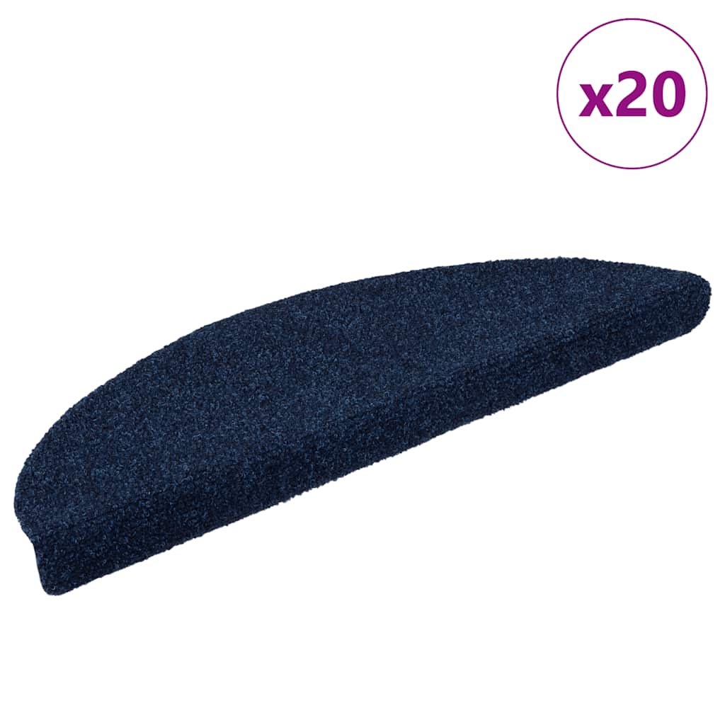 Stair Mats Self-adhesive 20 pcs Navy 56x17x3 cm