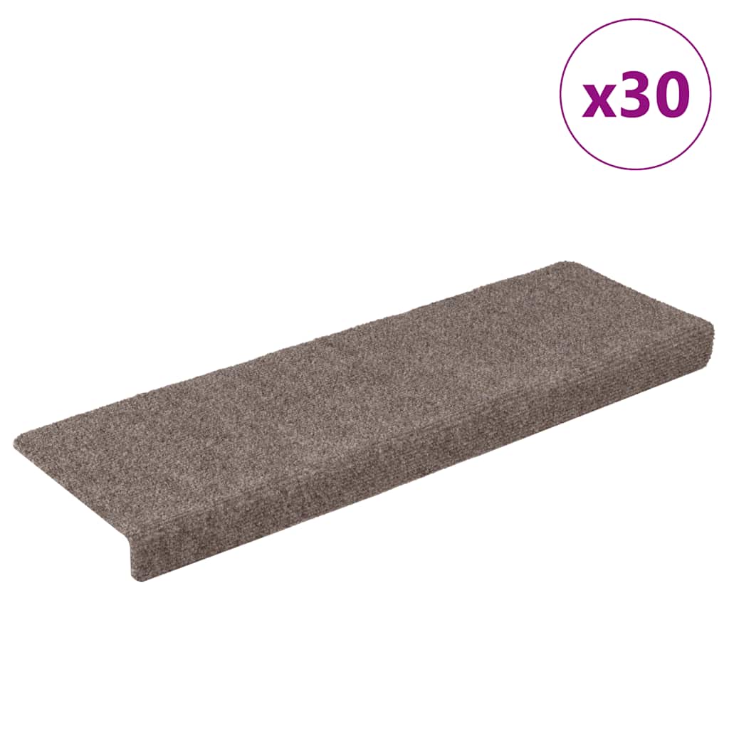 Stair Mats Self-adhesive 30 pcs Cream 65x21x4 cm