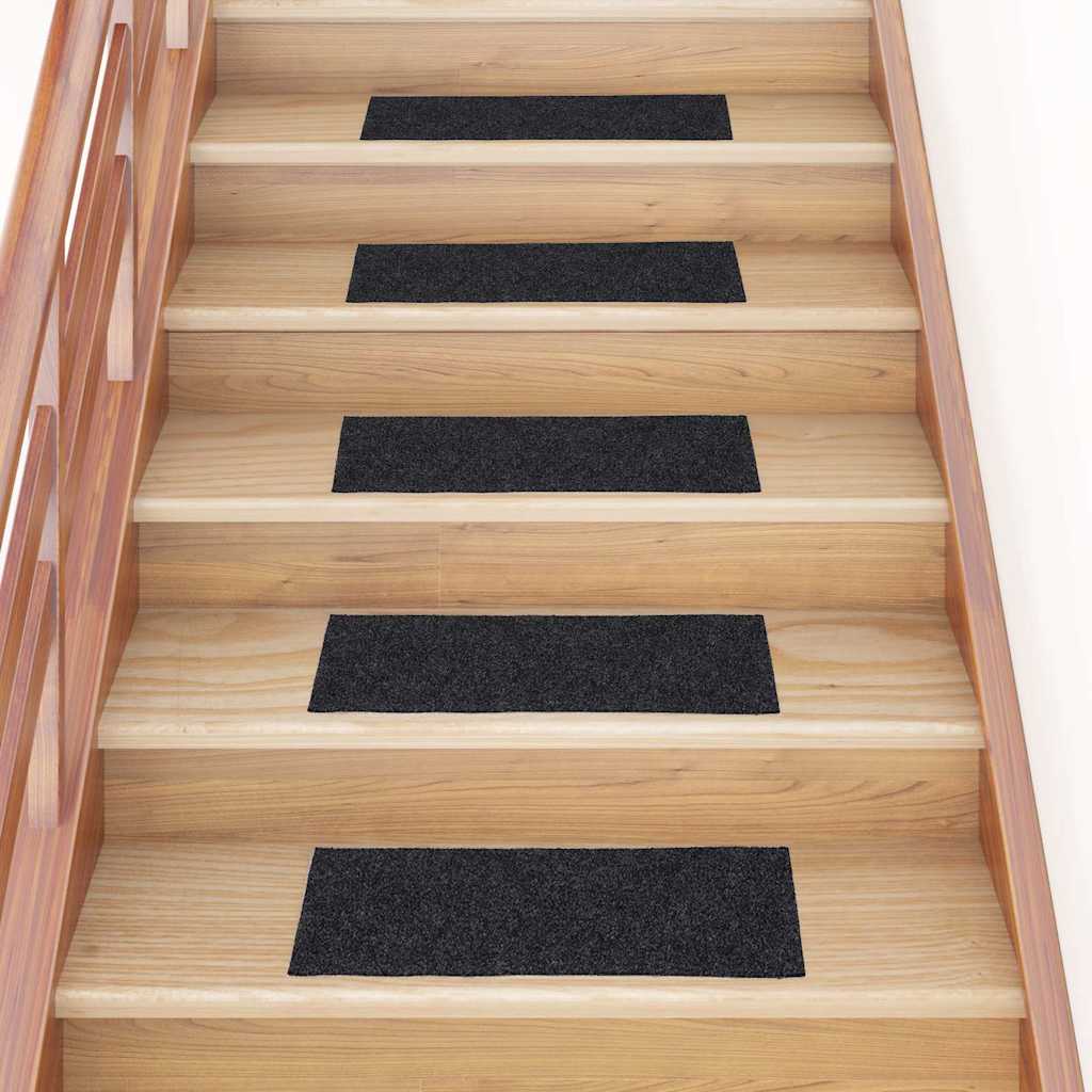 Stair Mats Self-adhesive 30 pcs Grey 60x25 cm Rectangular