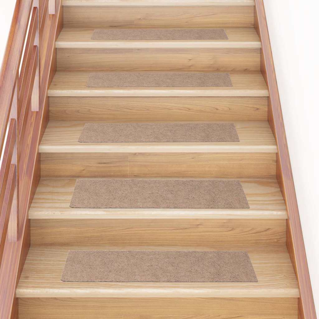 Stair Mats Self-adhesive 30 pcs Light Brown 76x20 cm Rectangular
