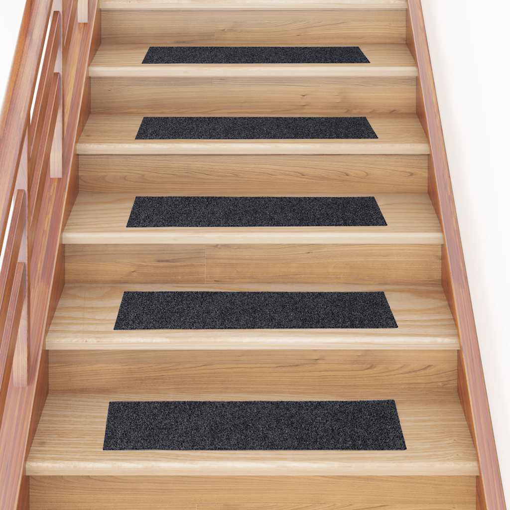 Stair Mats Self-adhesive 30 pcs Grey 76x20 cm Rectangular