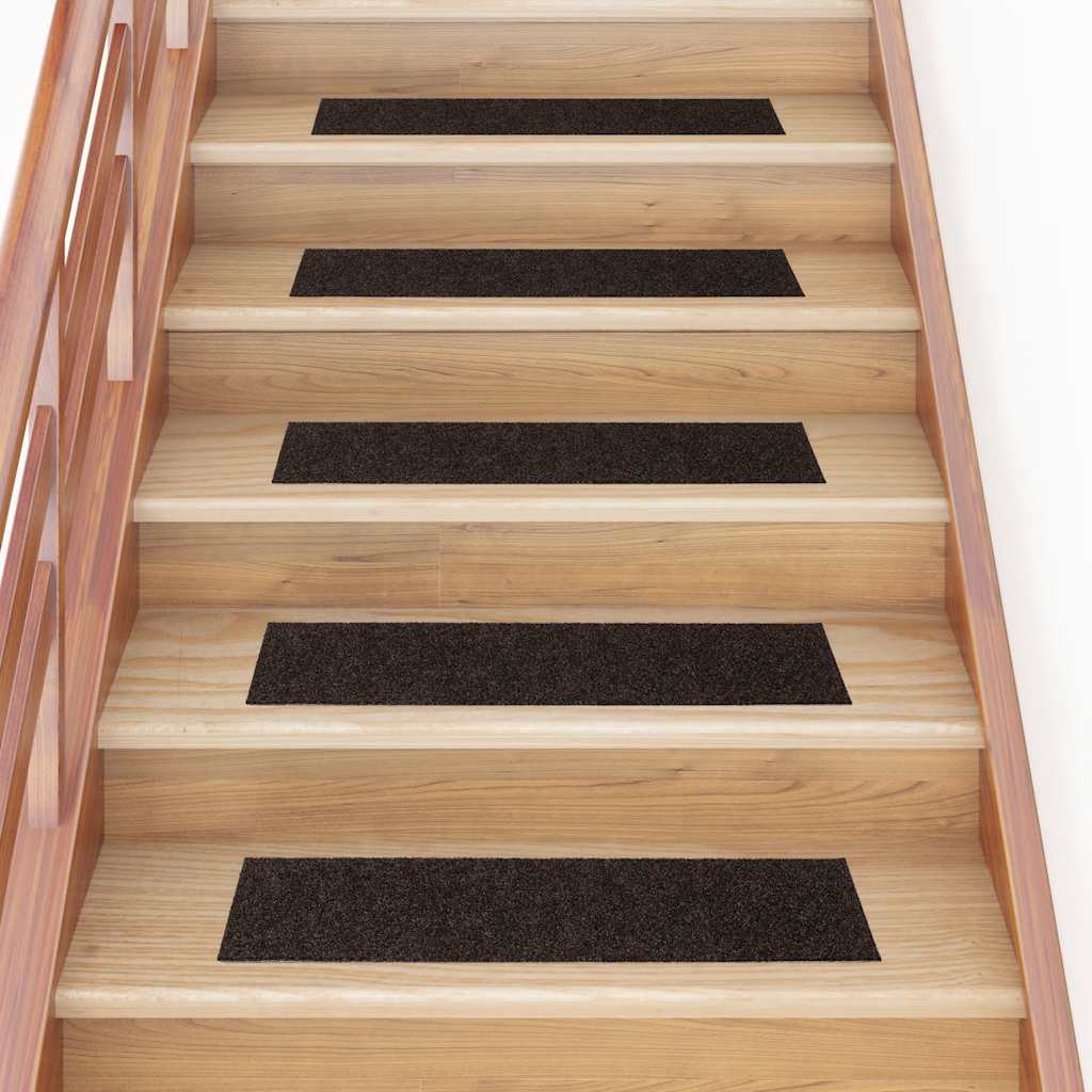 Stair Mats Self-adhesive 30 pcs Dark Brown 76x20 cm Rectangular