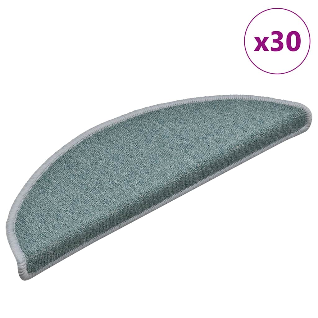 Stair Mats 30 pcs Blue 56x17x3 cm
