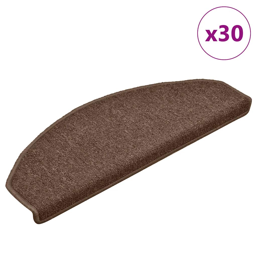 Stair Mats 30 pcs Brown 65x24x4 cm