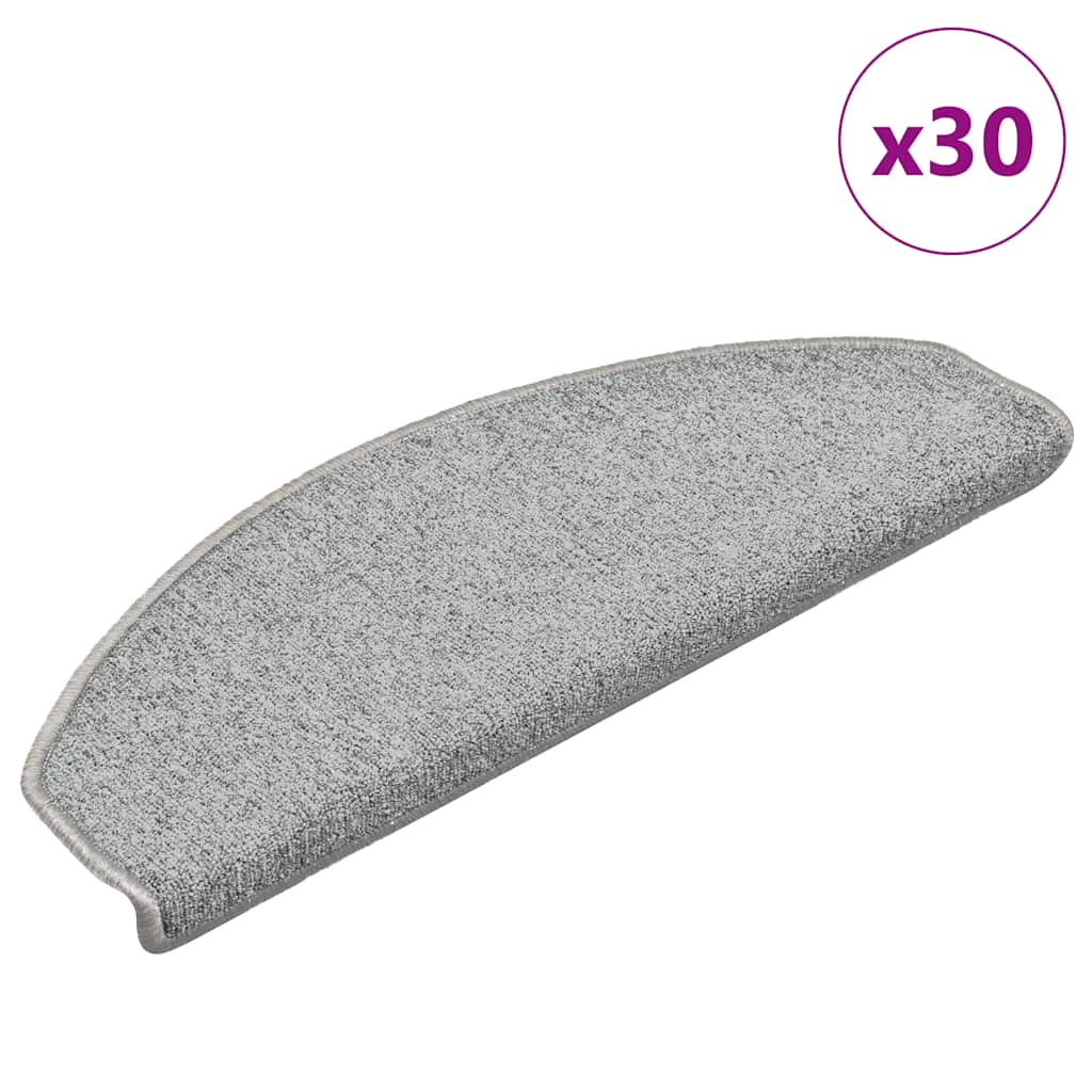 Stair Mats 30 pcs Light Grey 65x24x4 cm