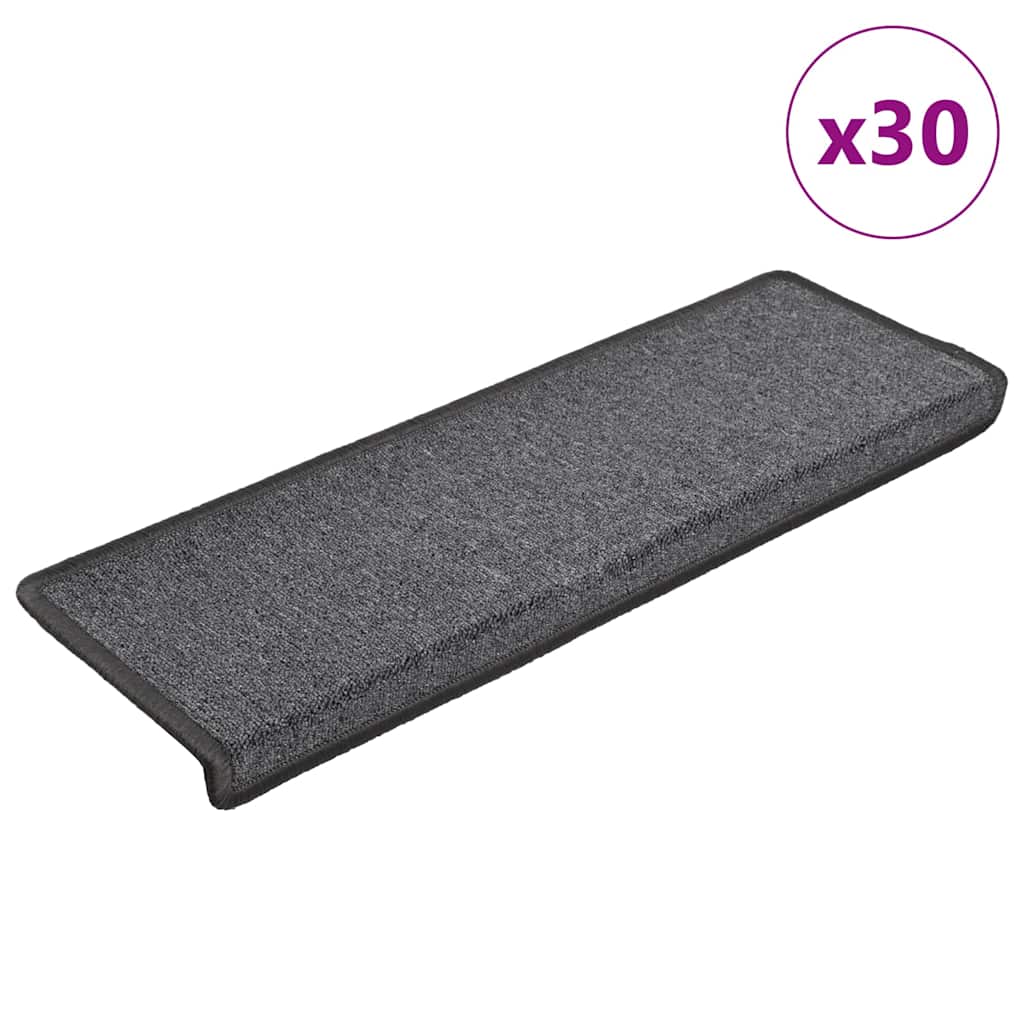 Stair Mats 30 pcs 65x21x4 cm Dark Grey