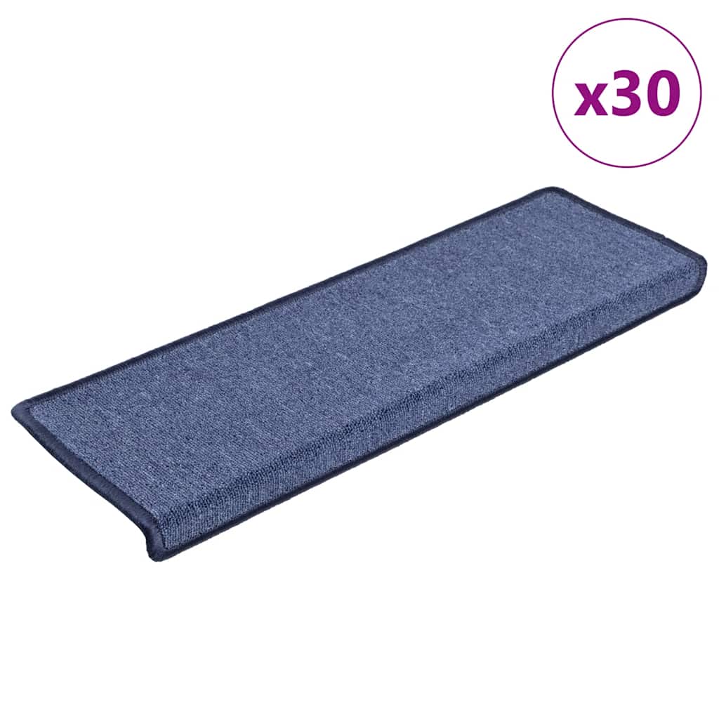 Stair Mats 30 pcs 65x25 cm Blue