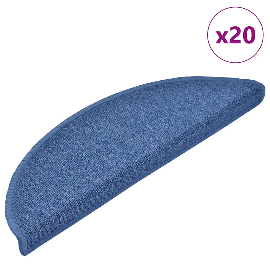 Stair Mats 20 pcs Blue 56x17x3 cm
