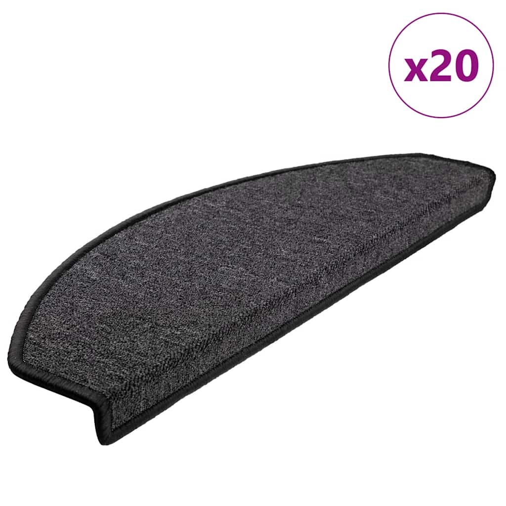 Stair Mats 20 pcs Anthracite 65x24x4 cm