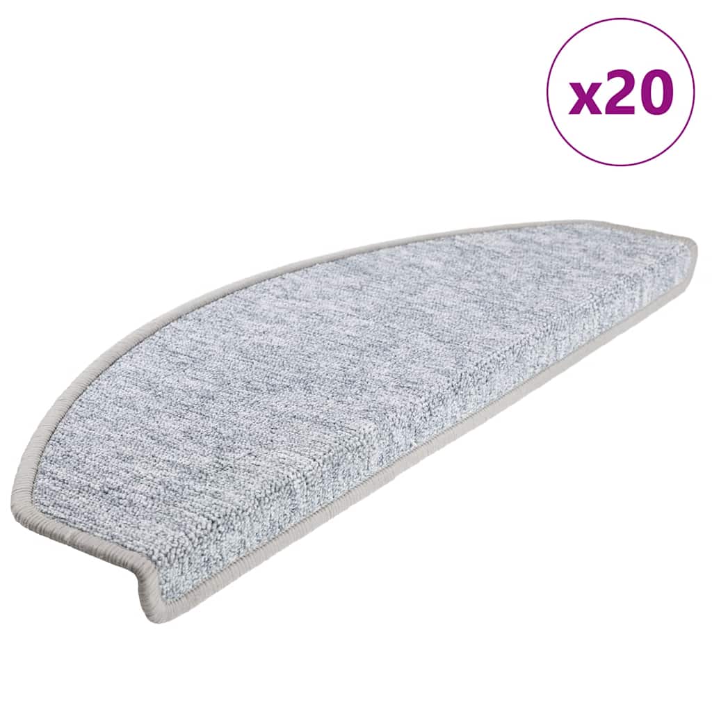 Stair Mats 20 pcs Light Grey 65x24x4 cm