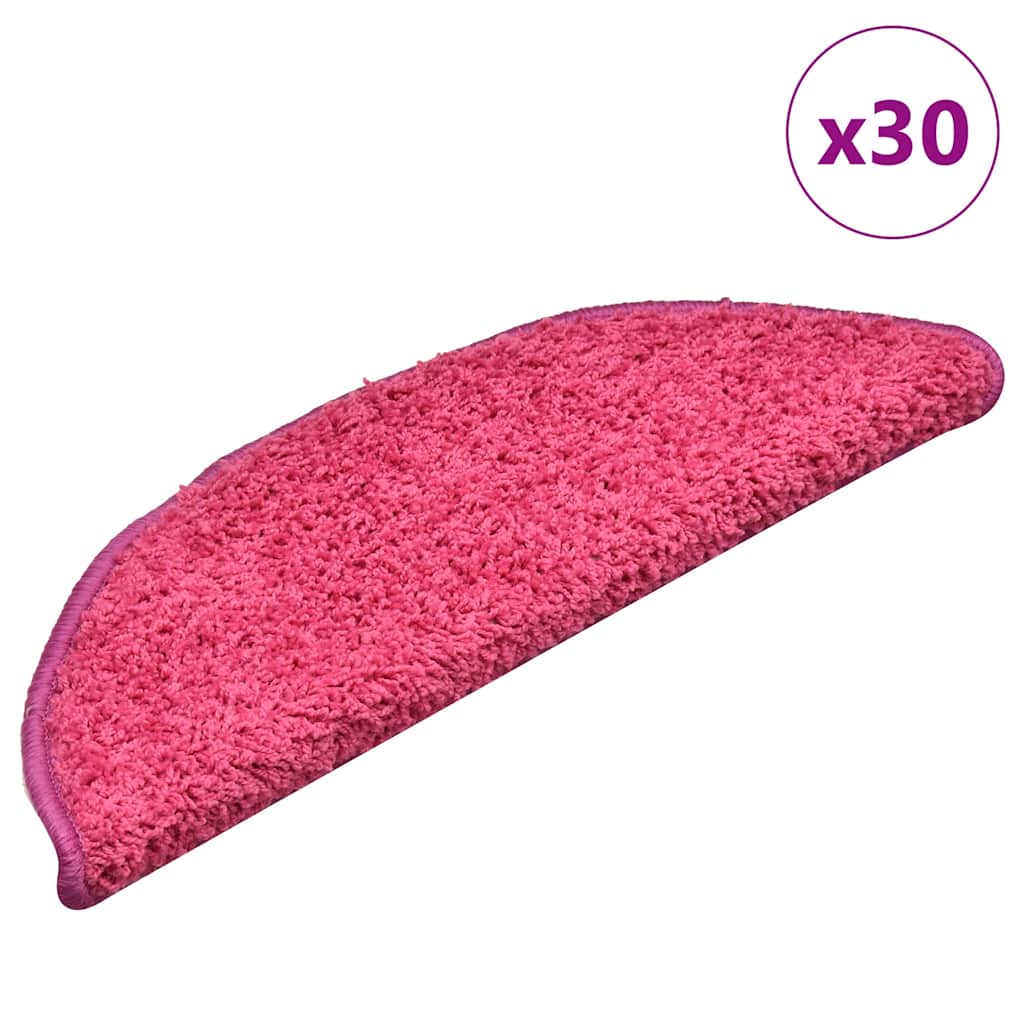 Stair Mats 30 pcs Pink 56x17x3 cm