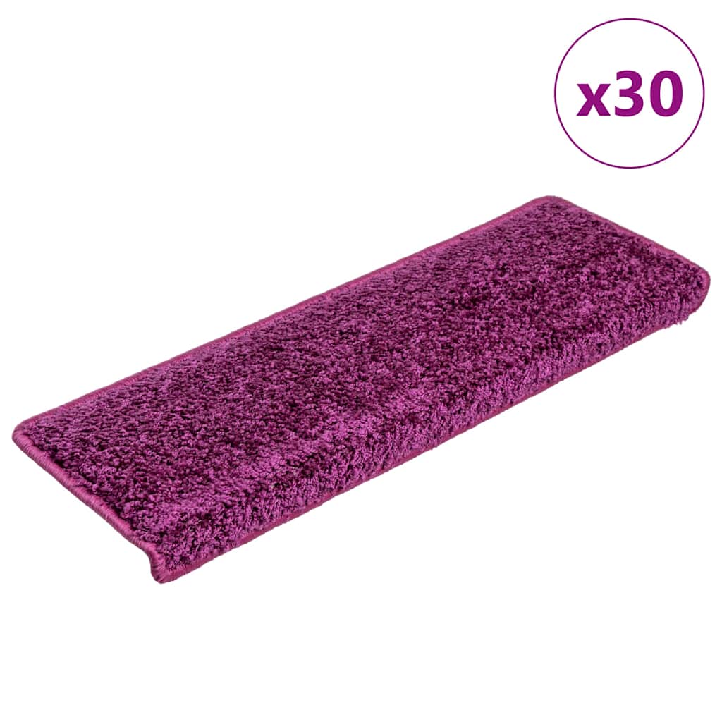 Stair Mats 30 pcs 65x21x4 cm Violet