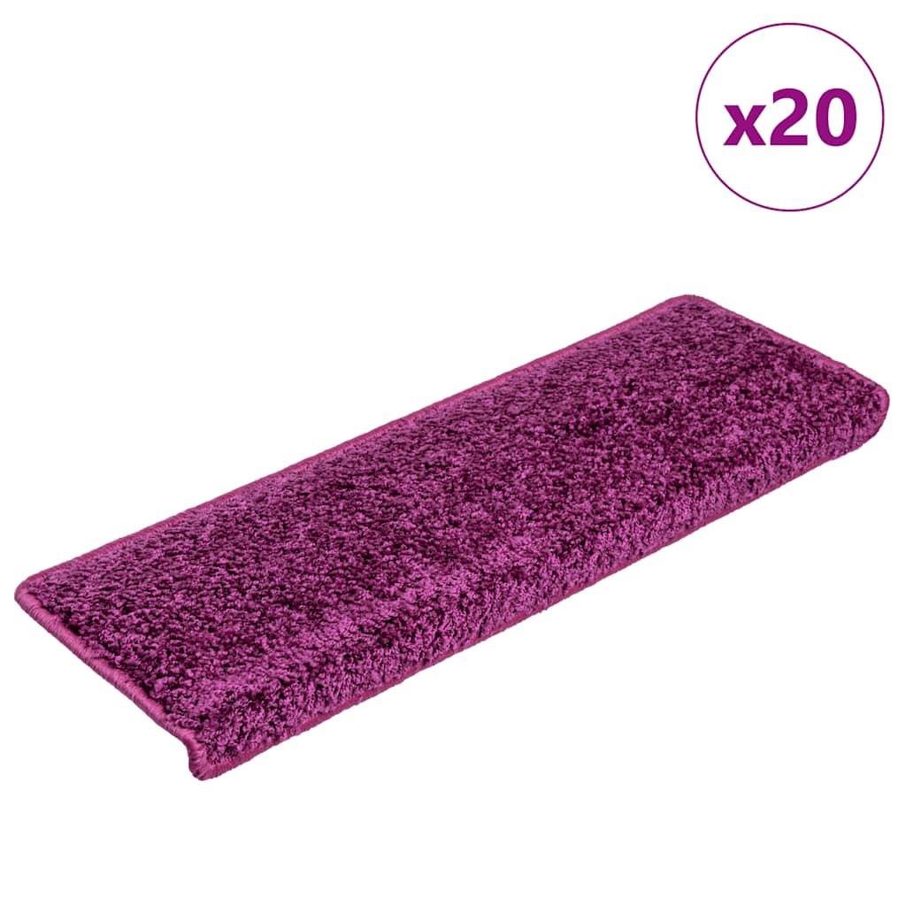 Stair Mats 20 pcs 65x21x4 cm Violet
