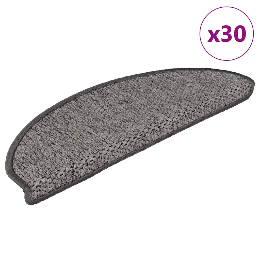 Stair Mats Self-adhesive Sisal-Look 30 pcs 65x21x4 cm Brown Beige