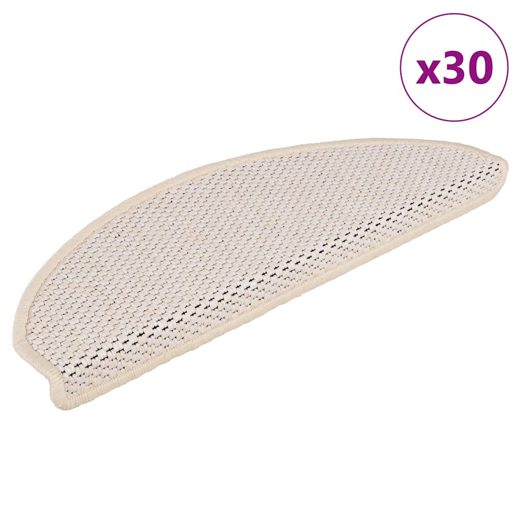 Stair Mats Self-adhesive Sisal-Look 30 pcs 65x21x4 cm Berber